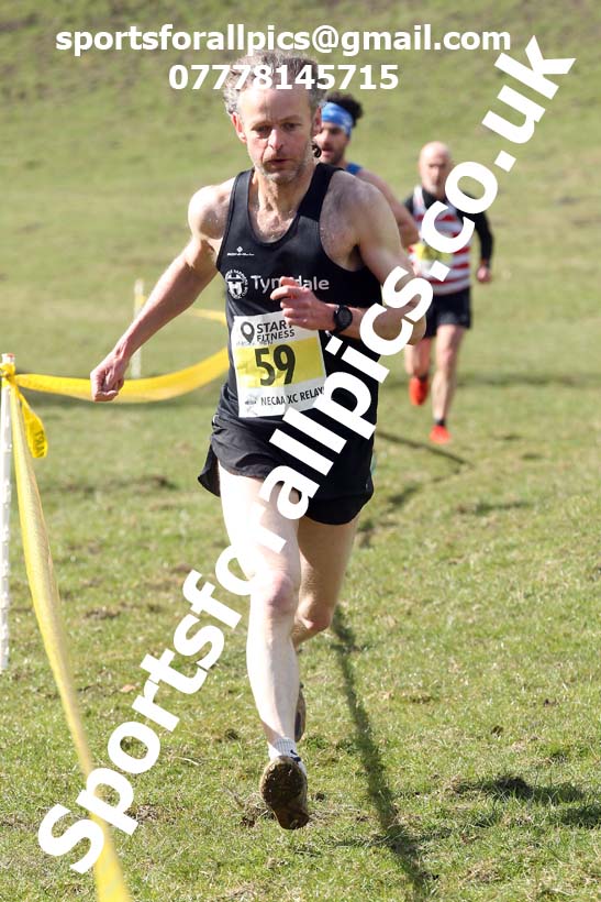 Masters men 2021 NECAA Cross Country Relays, Thornley Farm, Peterlee, Saturday, April 10th. Photo: David T. Hewitson/Sports for All Pics
